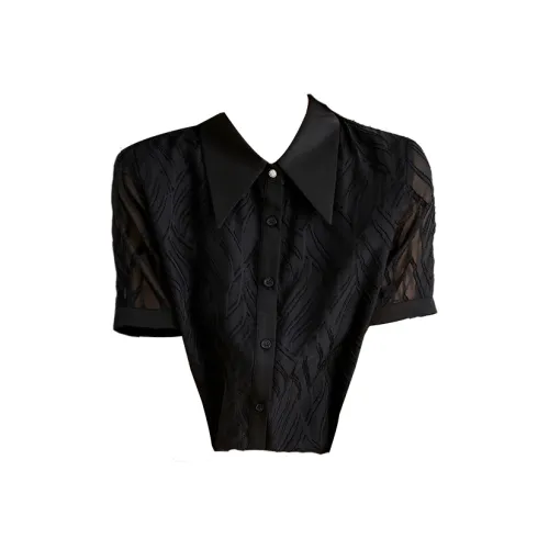 RED DRAGONFLY Шифон Рубашка Женская Черная