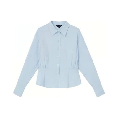 Yiner Светло-синие Женские Рубашки