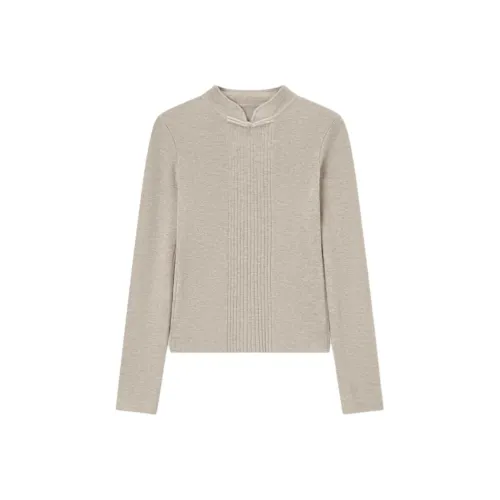 EICHITOO Овсяный Женский Трикотаж