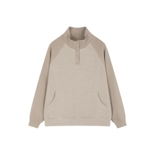 IHIMI Толстовка Женская Светлый Молочный Кофейный