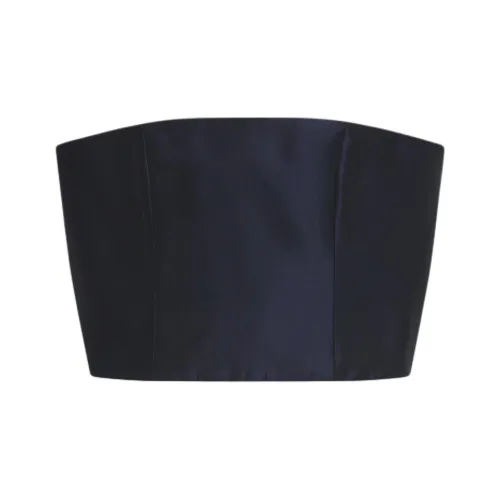 SCANLAN THEODORE Тафта Bustier Без бретелей Топ Женские Темно-синий Морской синий