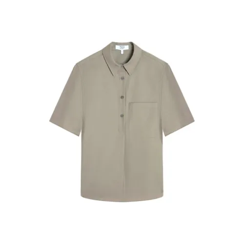 THEORY Рубашка Женская Willow Лист Зеленый