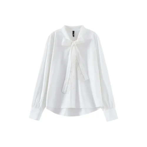 OUNIXUE Белые Женские Рубашки