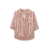 Красный, бежевый, полосы