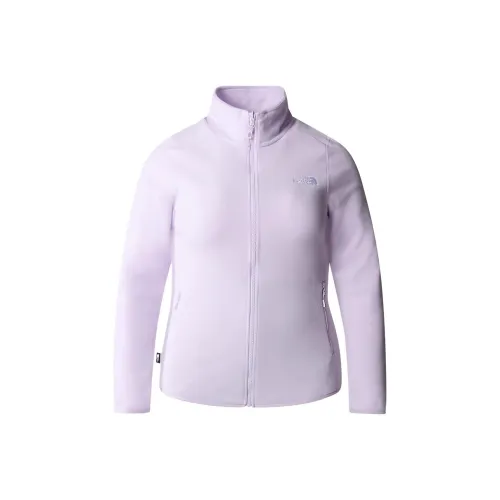 THE NORTH FACE Большой размер 100 GLACIER Полностью застегиваемый флисовый костюм для женщин цвет сиреневый