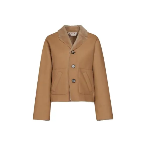 MARNI Коричневые Женские Куртки