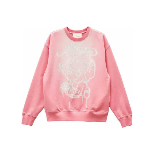 Ed Hardy Розово-вишневый Женские Свитшоты