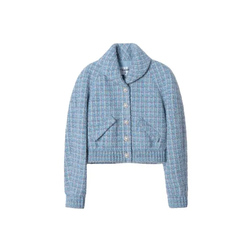 CHANEL 24 Весенний Летний Новый Приход Куртки и Пальто Женские Синие