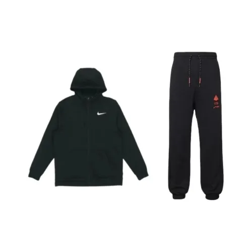 nike Dry Mnk Толстовка Fzflc Повседневная спортивная одежда Унисекс Черный