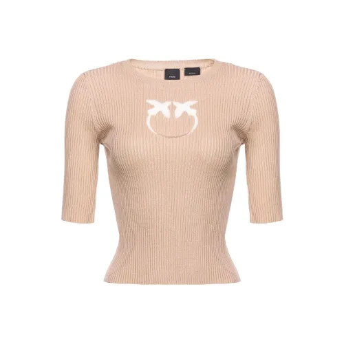 PINKO FW23 Трикотаж Женский Миндально-Бежевый