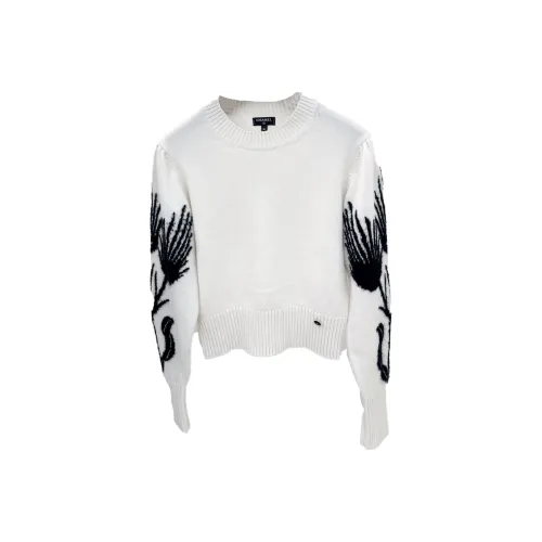 CHANEL Кашемир Свитер Женская Белая