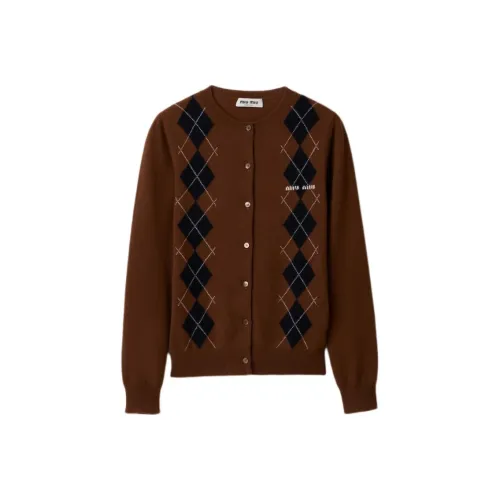 MIU MIU Кашемир Свитер Женские Табак