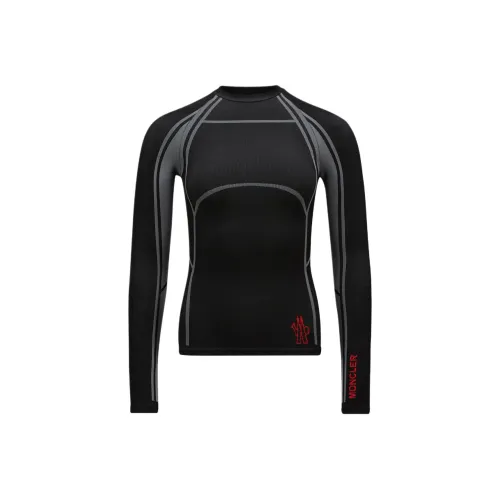 Moncler Реглан рукав T-рубашка Женская Черная