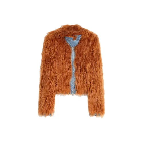 DRIES VAN NOTEN Ржаво-красные Женские Куртки