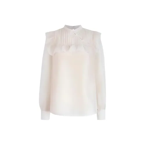 Caroline Шифон Рубашка Женская Бежевая