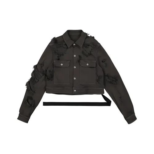 RICK OWENS Темно-серые Женские Куртки