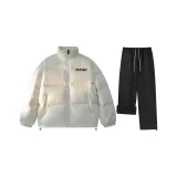 Комплект одежды (Белый топ + Черные штаны с флисовой подкладкой)