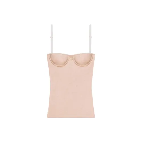 COURREGES FW24 LINGERIE INTERLOCK Топ Топ на бретелях Женский Фундуковый Фундуковый