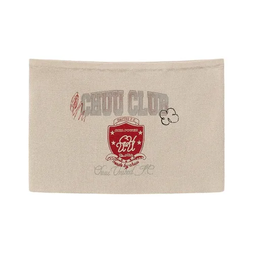 CHUU Без бретелек Топ Женский Хаки