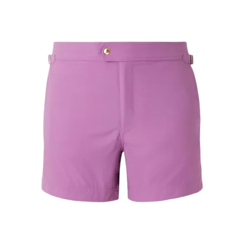 TOM FORD Purple Men's Beach Shorts TOM FORD Фиолетовые Мужские Пляжные Шорты