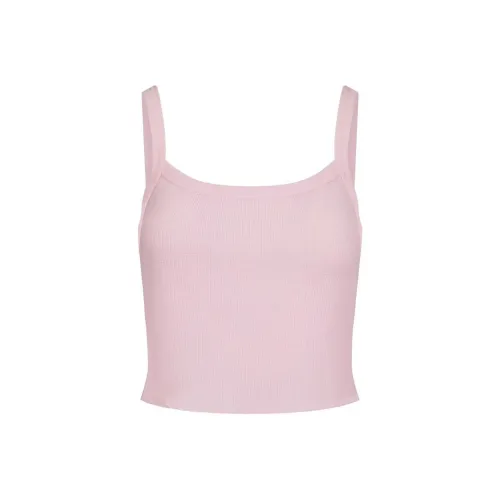 SKIMS WAFFLE Укороченный топ CAMI с бретелями Женский Вишневый цветок Вишневый цветок Розовый