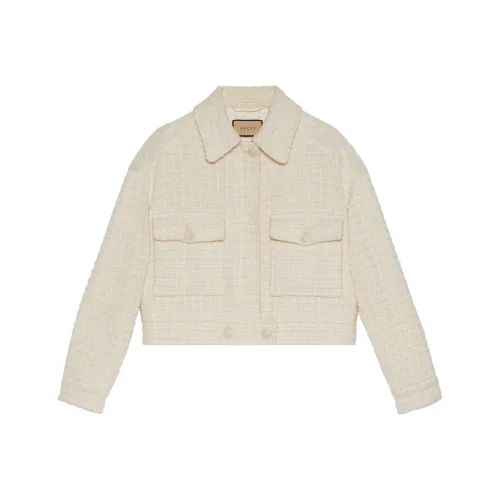 GUCCI SS23 Куртки и Пальто Женские Айвори Белый