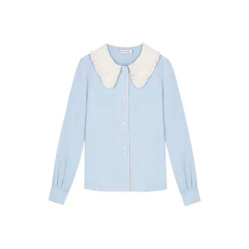 VEGA CHANG SS24 Рубашка Женская Ледниковый Синий