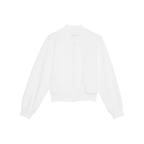 Victoria's Secret Хлопок Флис Snap Bomber VS Белый Куртки и Пальто Женские Белые