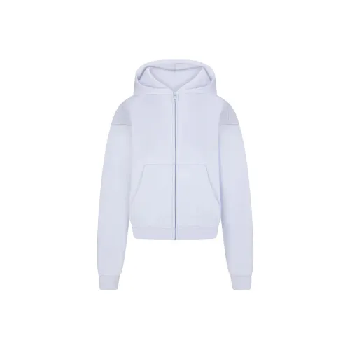 SKIMS Cotton Fleece Classic ZIP UP Hoodie Sweatshirt Women's Ivy Ivy
