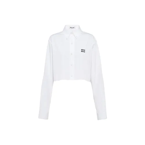 MIU MIU Поплин Рубашка Женская Белая