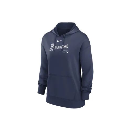 nike Atlanta Braves Аутентичная коллекция Practice толстовка женская морской синий