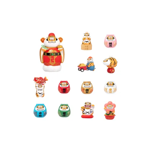 FUNISM x I Am Not A Fat Tiger Удача Тигр Богатство Коллекция Слепые коробки Целая коробка 8 шт