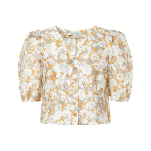 JZ. ANNAKRO Рубашка Женская Цветочная Желтая