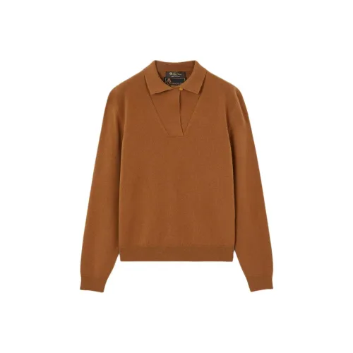 Loro Piana FW24 Поло Женское Темный Верблюжий