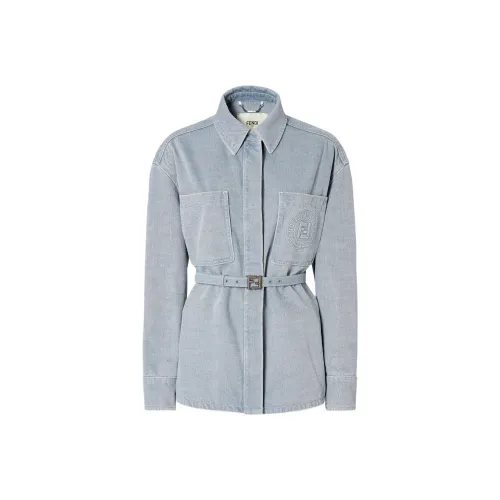 FENDI Куртки и Пальто Женские Синие