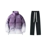 Комплект одежды (Фиолетовый хлопковый топ + штаны с черной флисовой подкладкой)