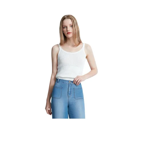 Caroline Топ на бретелях Женский Белый