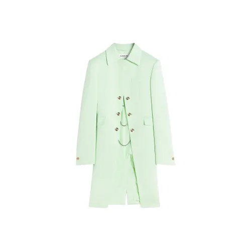 Lanvin Женские куртки аква-синего цвета