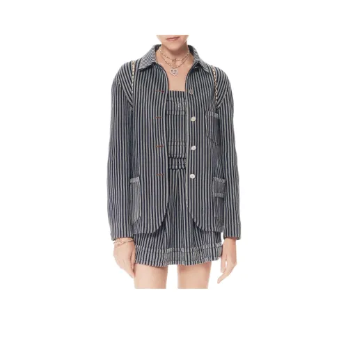 CHANEL 25P Куртки и пальто женские морской синий