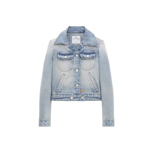COURREGES Грязно-синий деним Trucker куртка Куртки Пальто Женские Синий