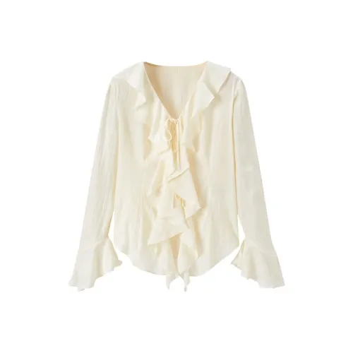 LEDIN Экрю Женские Рубашки