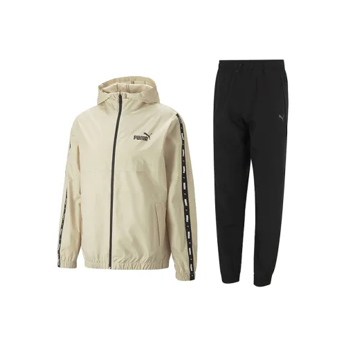 PUMA Комплект Хаки Куртка + Черные Штаны Мужские Повседневная Спортивная Одежда