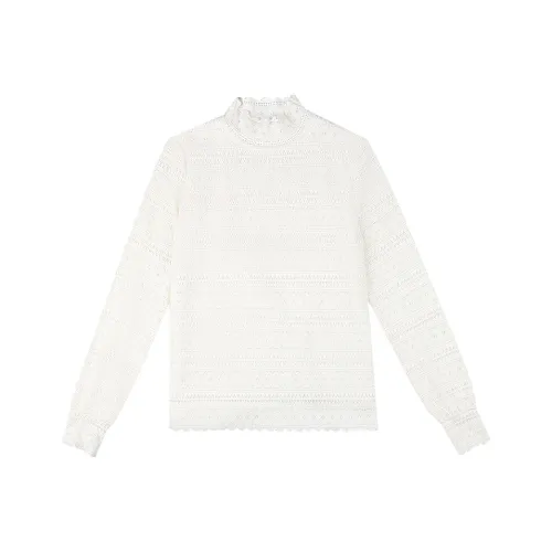 Geyini Шифон Рубашка Женская Белая