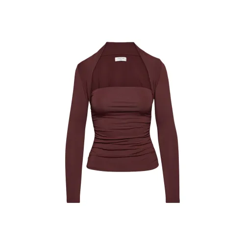 ARITZIA T Рубашка Женская Ограниченная серия Aleurites Бордовый