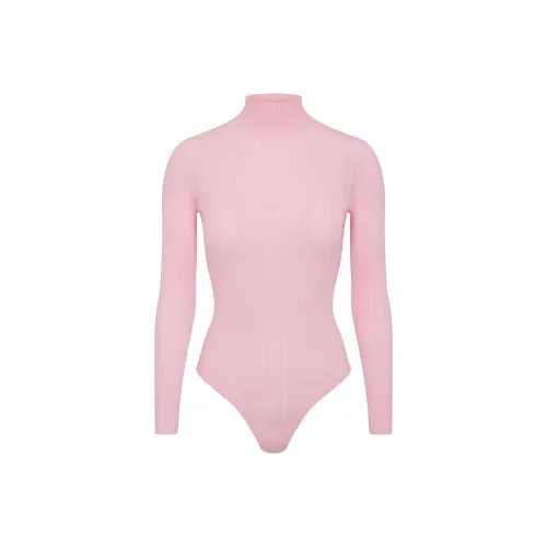 SKIMS FW24 Fake Day Collection Свитер POINTELLE Водолазка BODYSUIT Комбинезон Женский Детский Розовый Светло-Розовый