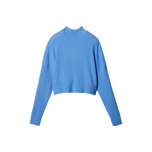 CALVIN KLEIN Кашемир Свитер Женский Belair Синий