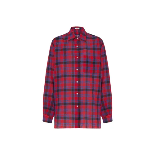 THE ROW Красный синий Женские Рубашки