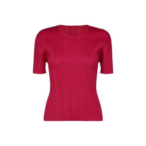 PLEATS PLEASE ISSEY MIYAKE FW24 T Рубашка Женская Рубиновый Красный