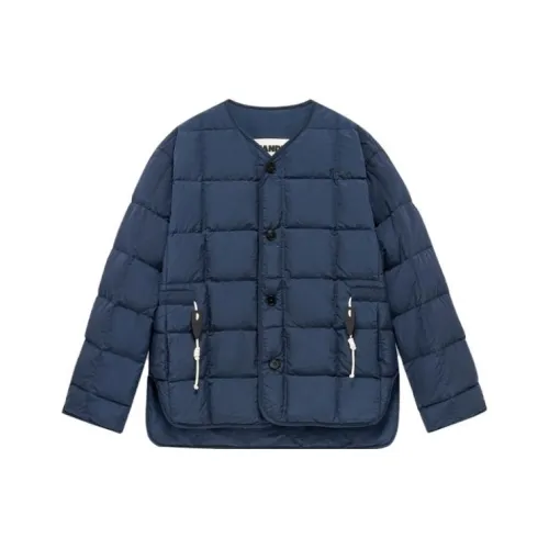 JIL SANDER Темно-синие Женские пуховики