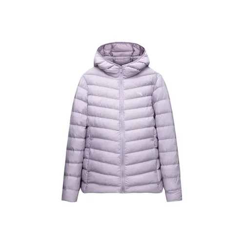 ANTA ZONGXUNXILIE Пуховик Женские Глициния Цветочный дизайн Фиолетовый